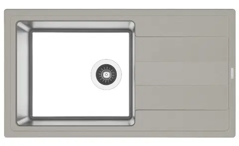Кухонная мойка Florentina Комби 860 (860*480) Грей