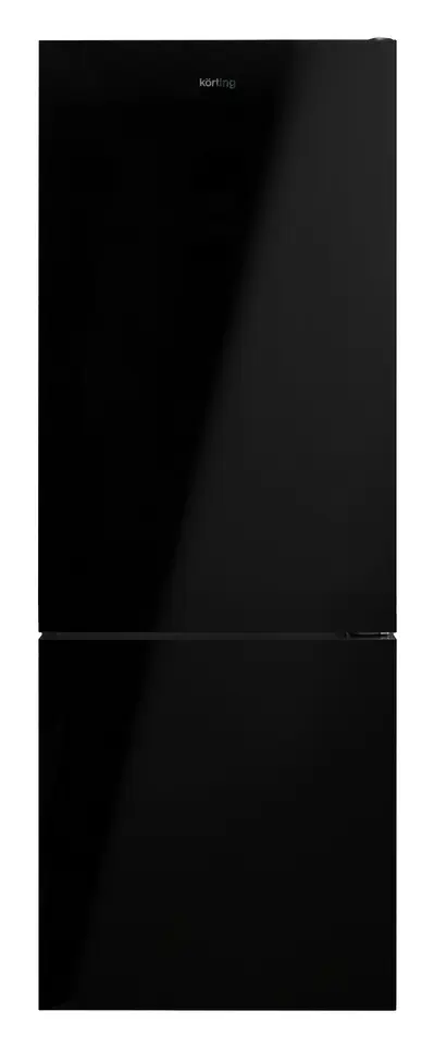 Отдельностоящий холодильник Korting KNFC 71928 GN (Черное стекло)